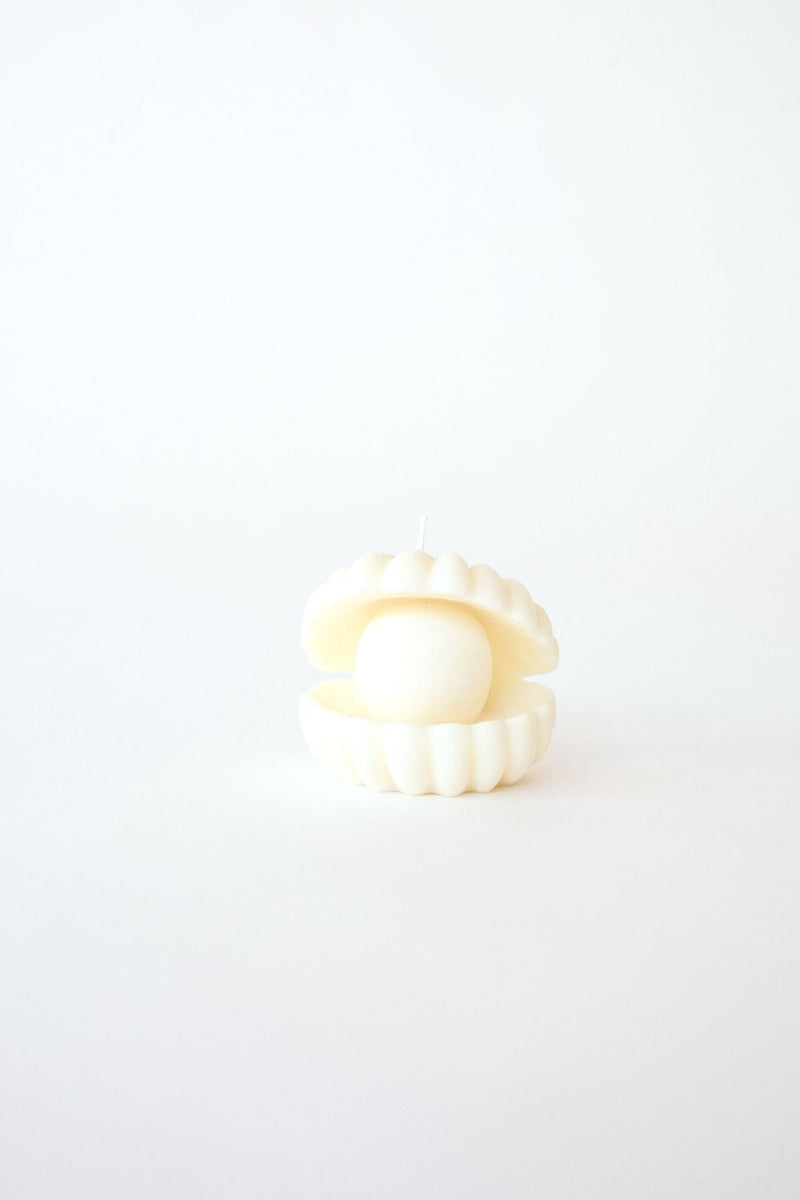 Shell Candle with Glass Stand